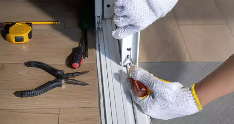 Backyard Sliding Door Track Repair in Menlo Park, CA
